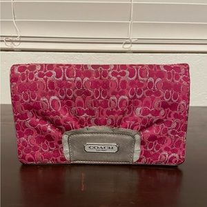 Pink Coach wallet/clutch
